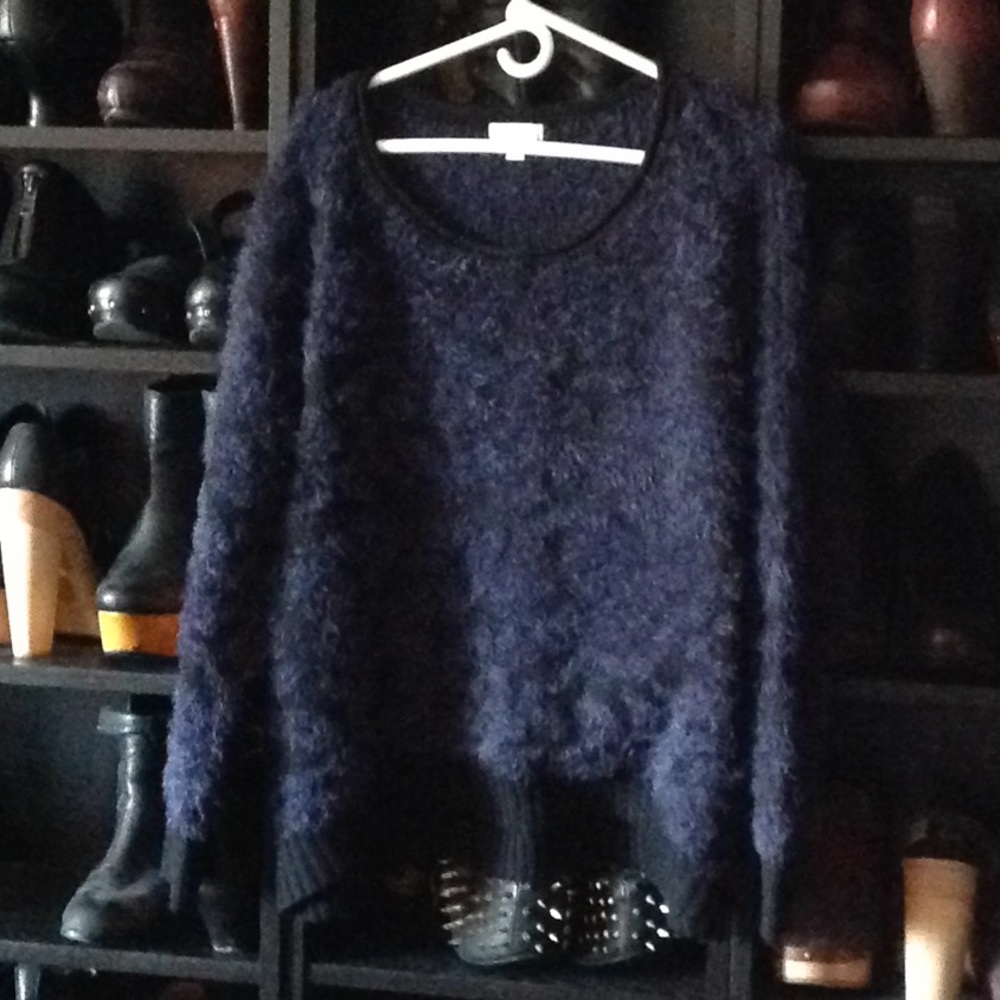 14th & Union eyelash yarn sweater
